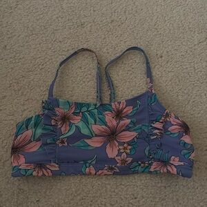 girls medium 7/8 floral bikini top